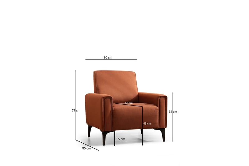 Nojatuoli Naoko - Punainen - Huonekalut - Tuoli & nojatuoli - Nojatuoli & lepotuoli