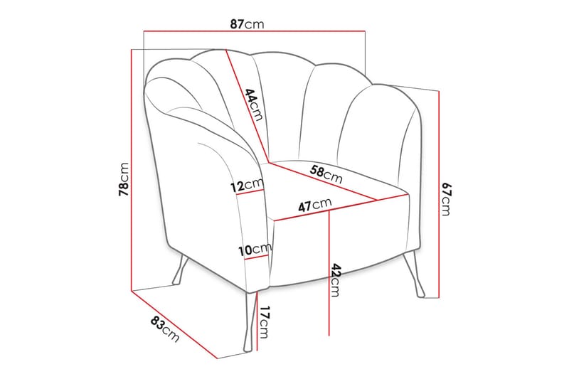 Nojatuoli Naspur - Sametti/Sininen/Kulta - Huonekalut - Tuoli & nojatuoli - Nojatuoli & lepotuoli - Samettinojatuoli