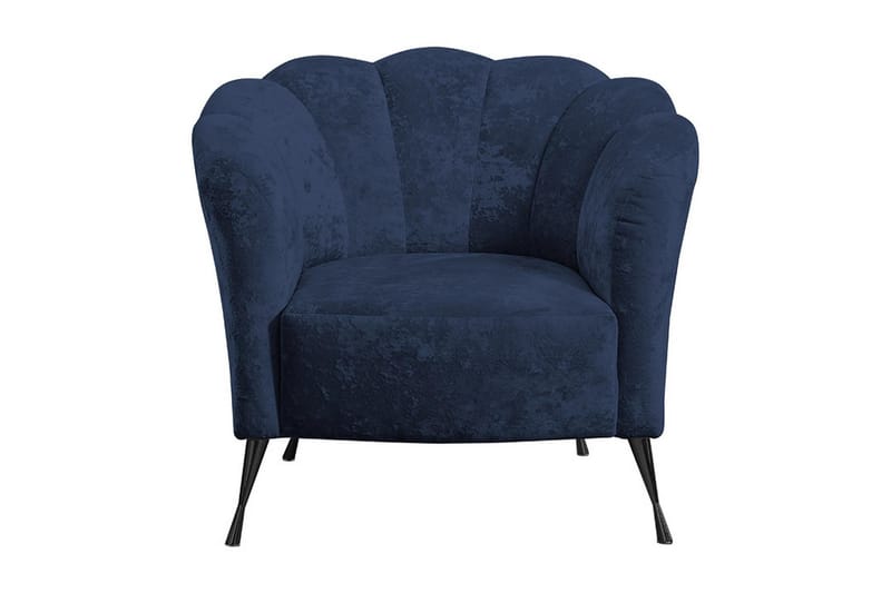 Nojatuoli Naspur - Sametti/Sininen/Musta Kromi - Huonekalut - Tuoli & nojatuoli - Nojatuoli & lepotuoli - Samettinojatuoli