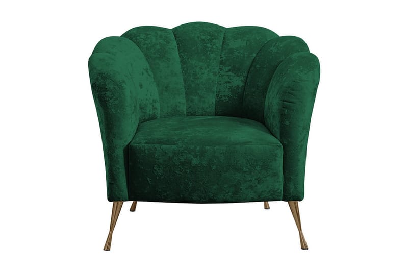 Nojatuoli Naspur - Sametti/Vihreä/Kulta - Huonekalut - Tuoli & nojatuoli - Nojatuoli & lepotuoli - Samettinojatuoli