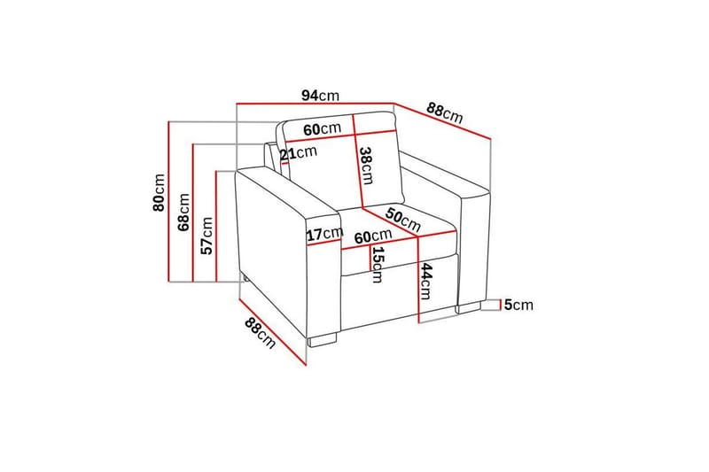 Nojatuoli Nevada - Musta Keinonahka - Huonekalut - Tuoli & nojatuoli - Nojatuoli & lepotuoli