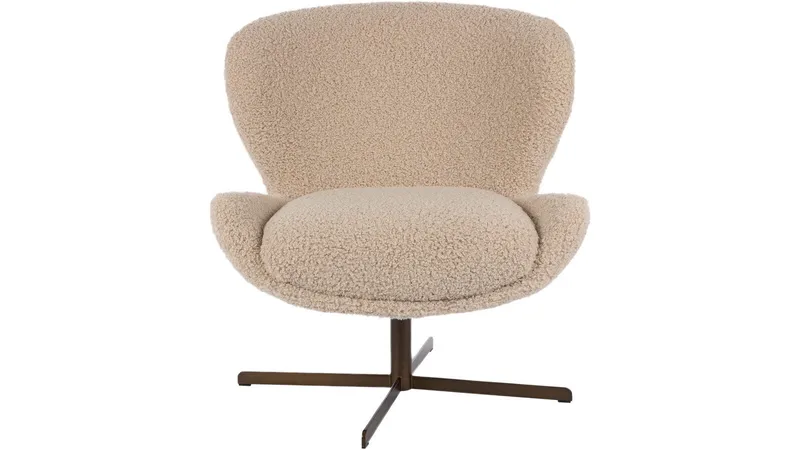Nojatuoli NFG Molli, kääntyvä Beige - Beige - Huonekalut - Tuoli & nojatuoli - Nojatuoli & lepotuoli - Nojatuoli rahilla