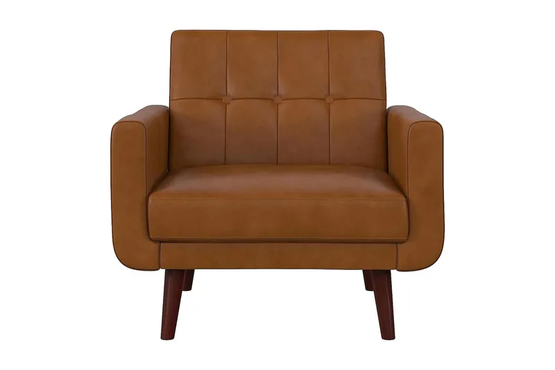 Nojatuoli Nola Keinonahka/Vaaleanruskea - Dorel Home - Huonekalut - Tuoli & nojatuoli - Nojatuoli & lepotuoli - Nahkainen nojatuoli