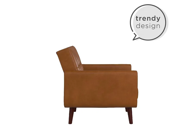 Nojatuoli Nola Keinonahka/Vaaleanruskea - Dorel Home - Huonekalut - Tuoli & nojatuoli - Nojatuoli & lepotuoli - Nahkainen nojatuoli