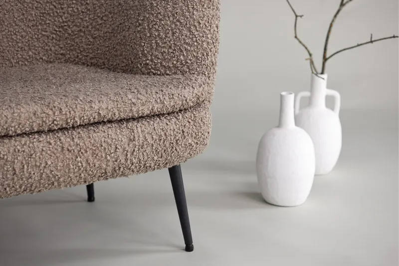 Nojatuoli Nordkoster - Musta/Beige - Huonekalut - Tuoli & nojatuoli - Nojatuoli & lepotuoli