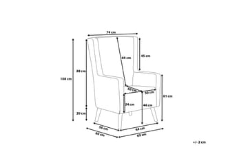 Nojatuoli Oneida - Vihreä - Huonekalut - Tuoli & nojatuoli - Nojatuoli & lepotuoli - Samettinojatuoli
