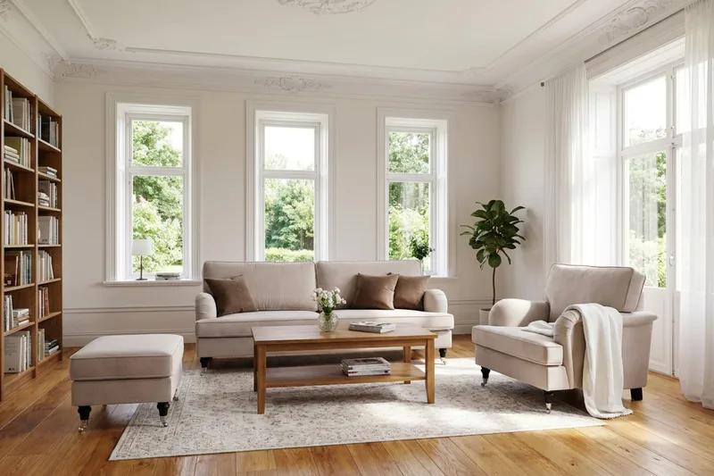 Nojatuoli Oxford Classic - Beige - Huonekalut - Tuoli & nojatuoli - Nojatuoli & lepotuoli - Howard-nojatuolit