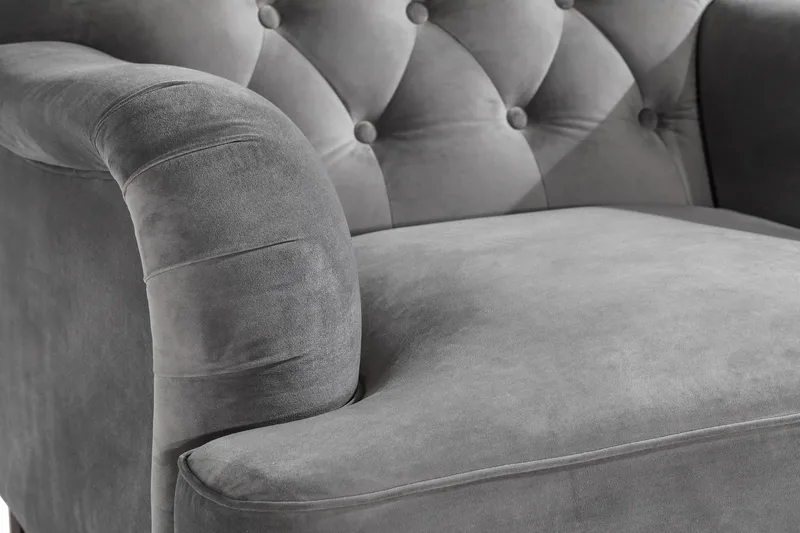 Nojatuoli jalkarahilla New Castle - Hopeanharmaa - Huonekalut - Tuoli & nojatuoli - Nojatuoli & lepotuoli - Howard-nojatuolit