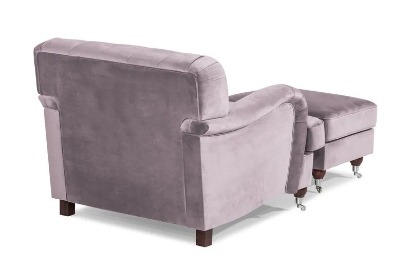 Nojatuoli jalkarahilla New Castle - Liila - Huonekalut - Tuoli & nojatuoli - Nojatuoli & lepotuoli - Howard-nojatuolit