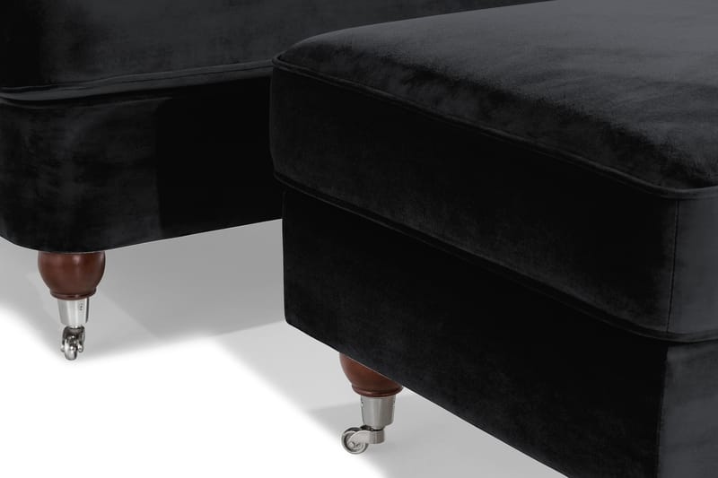 Nojatuoli jalkarahilla New Castle - Musta - Huonekalut - Tuoli & nojatuoli - Nojatuoli & lepotuoli - Howard-nojatuolit