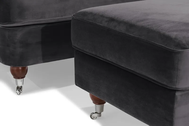 Nojatuoli jalkarahilla New Castle - Tummanharmaa - Huonekalut - Tuoli & nojatuoli - Nojatuoli & lepotuoli - Howard-nojatuolit