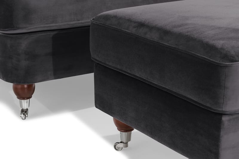 Nojatuoli jalkarahilla New Castle - Tummanharmaa - Huonekalut - Tuoli & nojatuoli - Nojatuoli & lepotuoli - Howard-nojatuolit