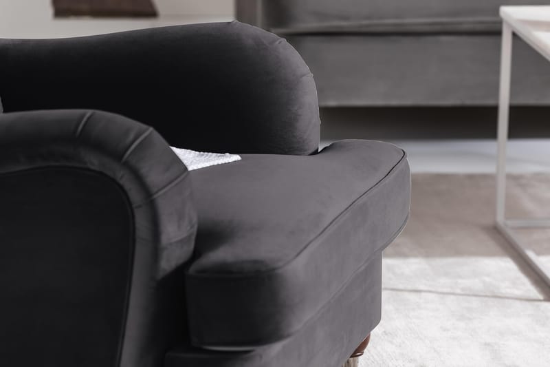 Nojatuoli jalkarahilla New Castle - Tummanharmaa - Huonekalut - Tuoli & nojatuoli - Nojatuoli & lepotuoli - Howard-nojatuolit