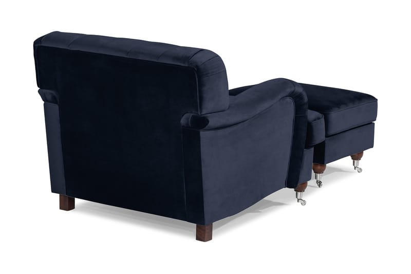 Nojatuoli jalkarahilla New Castle - Yönsininen - Huonekalut - Tuoli & nojatuoli - Nojatuoli & lepotuoli - Howard-nojatuolit