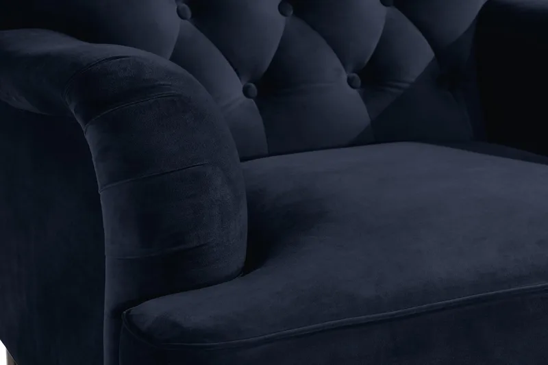 Nojatuoli jalkarahilla New Castle - Yönsininen - Huonekalut - Tuoli & nojatuoli - Nojatuoli & lepotuoli - Howard-nojatuolit