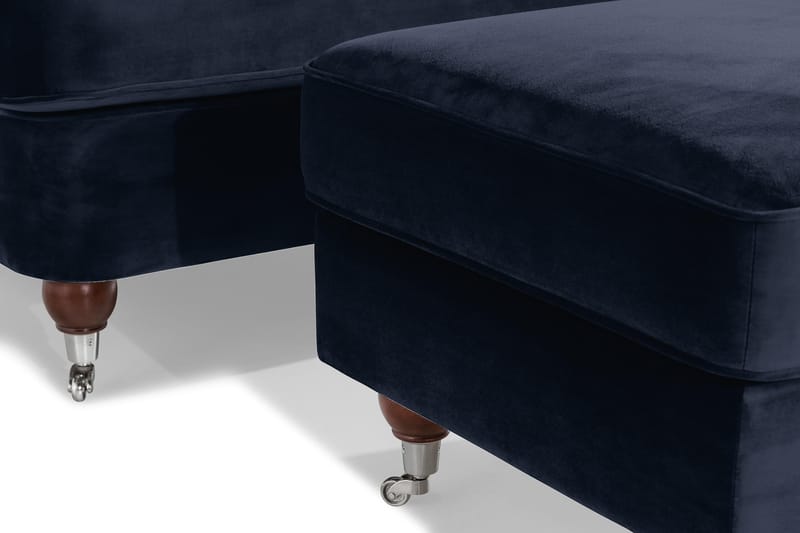 Nojatuoli jalkarahilla New Castle - Yönsininen - Huonekalut - Tuoli & nojatuoli - Nojatuoli & lepotuoli - Howard-nojatuolit