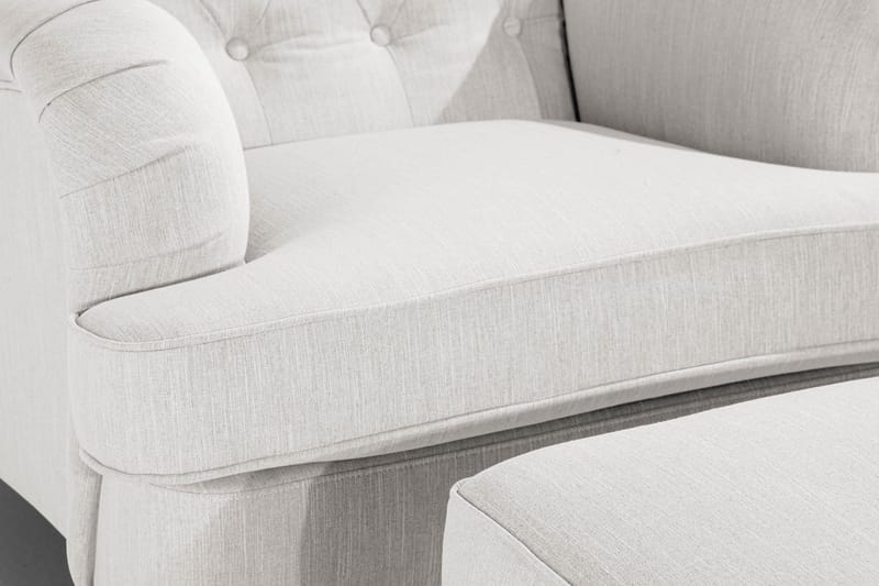 Nojatuoli jalkarahilla New Castle - Pellavanbeige - Huonekalut - Tuoli & nojatuoli - Nojatuoli & lepotuoli - Howard-nojatuolit