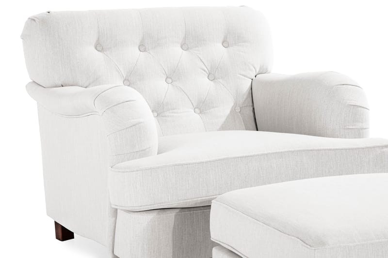 Nojatuoli jalkarahilla New Castle - Pellavanbeige - Huonekalut - Tuoli & nojatuoli - Nojatuoli & lepotuoli - Howard-nojatuolit