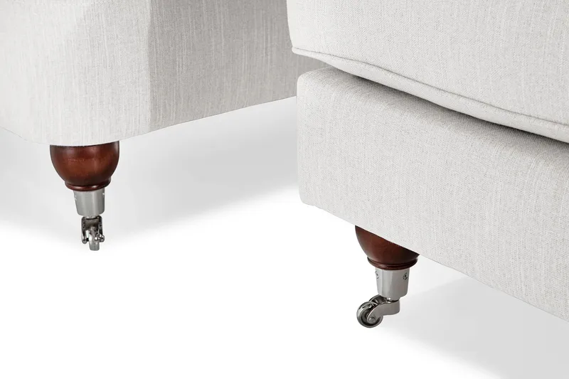 Nojatuoli jalkarahilla New Castle - Pellavanbeige - Huonekalut - Tuoli & nojatuoli - Nojatuoli & lepotuoli - Howard-nojatuolit