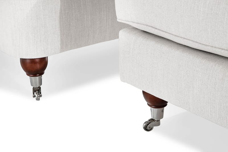 Nojatuoli jalkarahilla New Castle - Pellavanbeige - Huonekalut - Tuoli & nojatuoli - Nojatuoli & lepotuoli - Howard-nojatuolit