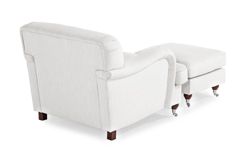 Nojatuoli jalkarahilla New Castle - Pellavanbeige - Huonekalut - Tuoli & nojatuoli - Nojatuoli & lepotuoli - Howard-nojatuolit