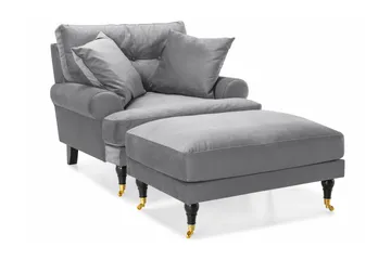 Nojatuoli jalkarahilla Webber Sametti