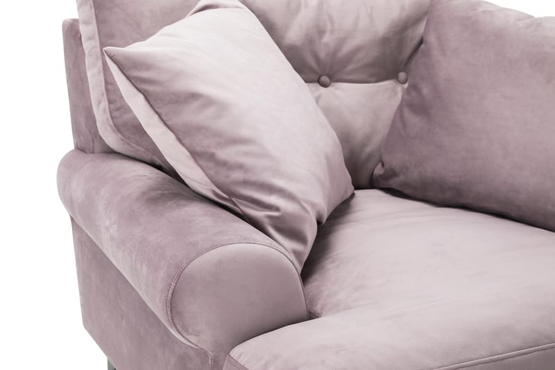 Nojatuoli jalkarahilla Webber Sametti - Liila Kromi - Huonekalut - Tuoli & nojatuoli - Nojatuoli & lepotuoli - Howard-nojatuolit