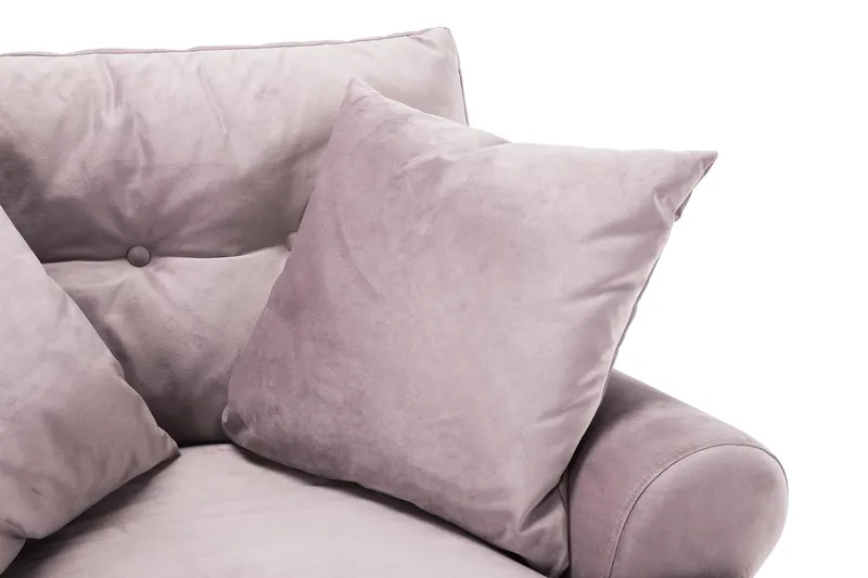 Nojatuoli jalkarahilla Webber Sametti - Liila Kromi - Huonekalut - Tuoli & nojatuoli - Nojatuoli & lepotuoli - Howard-nojatuolit