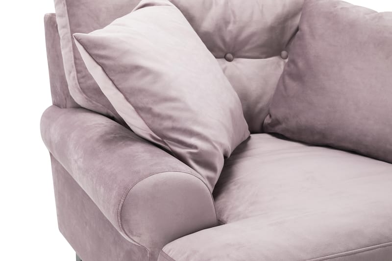 Nojatuoli jalkarahilla Webber Sametti - Liila Messinki - Huonekalut - Tuoli & nojatuoli - Nojatuoli & lepotuoli - Howard-nojatuolit