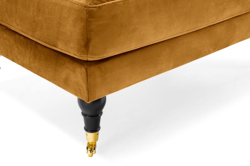 Nojatuoli jalkarahilla Webber Sametti - Meripihka Messinki - Huonekalut - Tuoli & nojatuoli - Nojatuoli & lepotuoli - Howard-nojatuolit