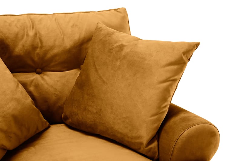 Nojatuoli jalkarahilla Webber Sametti - Meripihka Messinki - Huonekalut - Tuoli & nojatuoli - Nojatuoli & lepotuoli - Howard-nojatuolit