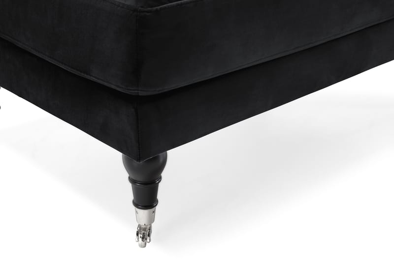 Nojatuoli jalkarahilla Webber Sametti - Musta Kromi - Huonekalut - Tuoli & nojatuoli - Nojatuoli & lepotuoli - Howard-nojatuolit