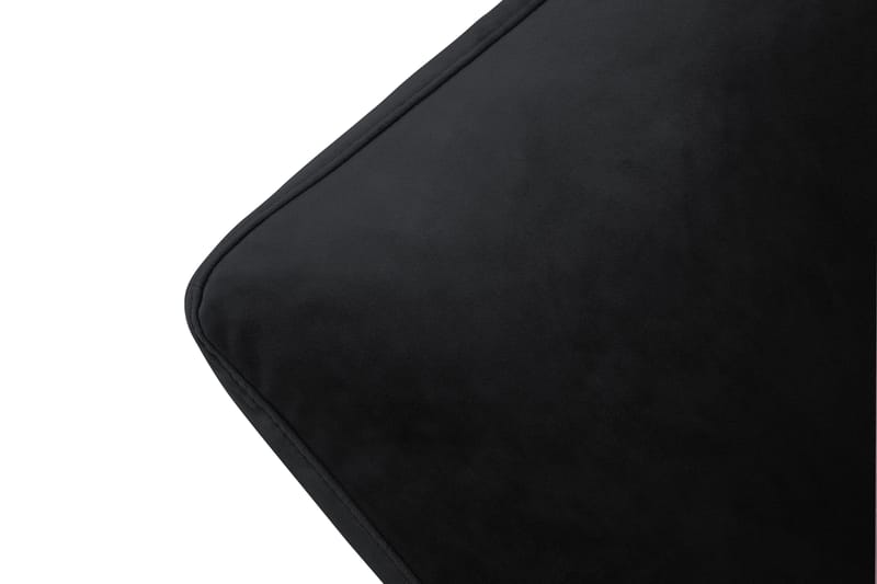 Nojatuoli jalkarahilla Webber Sametti - Musta Messinki - Huonekalut - Tuoli & nojatuoli - Nojatuoli & lepotuoli - Howard-nojatuolit