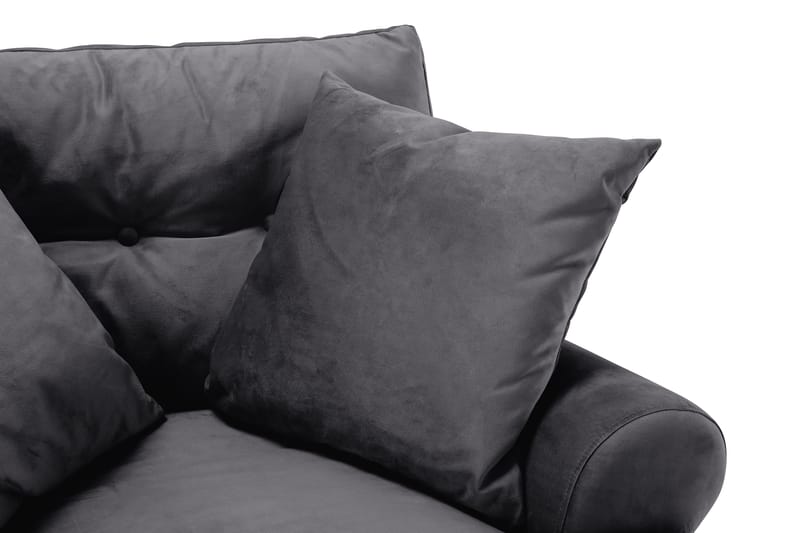 Nojatuoli jalkarahilla Webber Sametti - Tummanharmaa Messinki - Huonekalut - Tuoli & nojatuoli - Nojatuoli & lepotuoli - Howard-nojatuolit