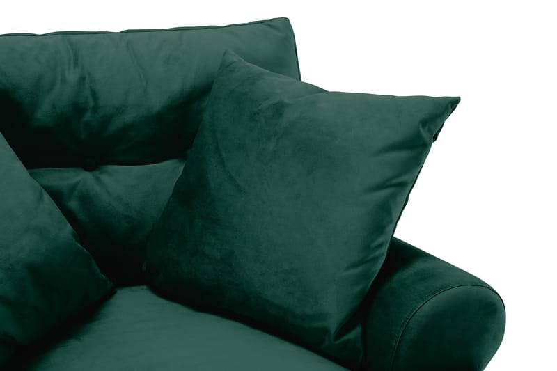 Nojatuoli jalkarahilla Webber Sametti - Tummanvihreä Messinki - Huonekalut - Tuoli & nojatuoli - Nojatuoli & lepotuoli - Howard-nojatuolit