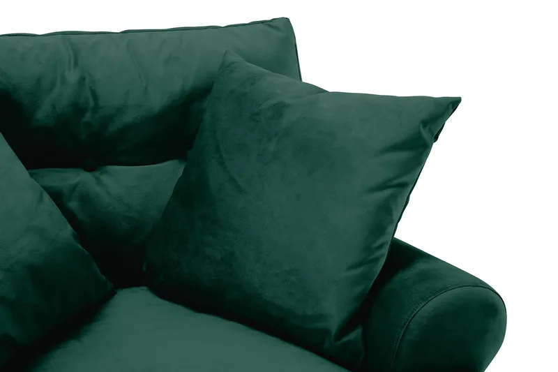 Nojatuoli jalkarahilla Webber Sametti - Tummanvihreä Messinki - Huonekalut - Tuoli & nojatuoli - Nojatuoli & lepotuoli - Howard-nojatuolit