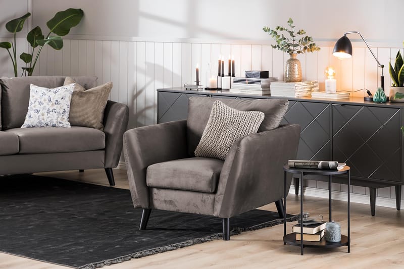 Trend Nojatuoli ja Rahi - Myyränruskea - Huonekalut - Tuoli & nojatuoli - Nojatuoli & lepotuoli - Samettinojatuoli