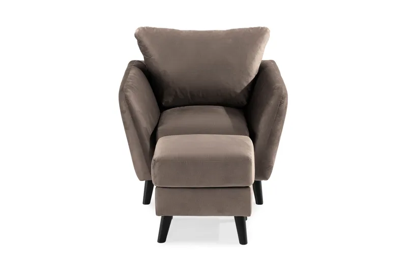 Trend Nojatuoli ja Rahi - Myyränruskea - Huonekalut - Tuoli & nojatuoli - Nojatuoli & lepotuoli - Samettinojatuoli