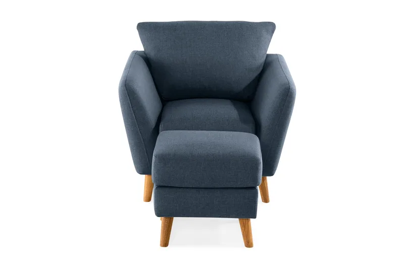 Trend Nojatuoli ja Rahi - Sininen - Huonekalut - Tuoli & nojatuoli - Nojatuoli & lepotuoli - Nojatuoli rahilla