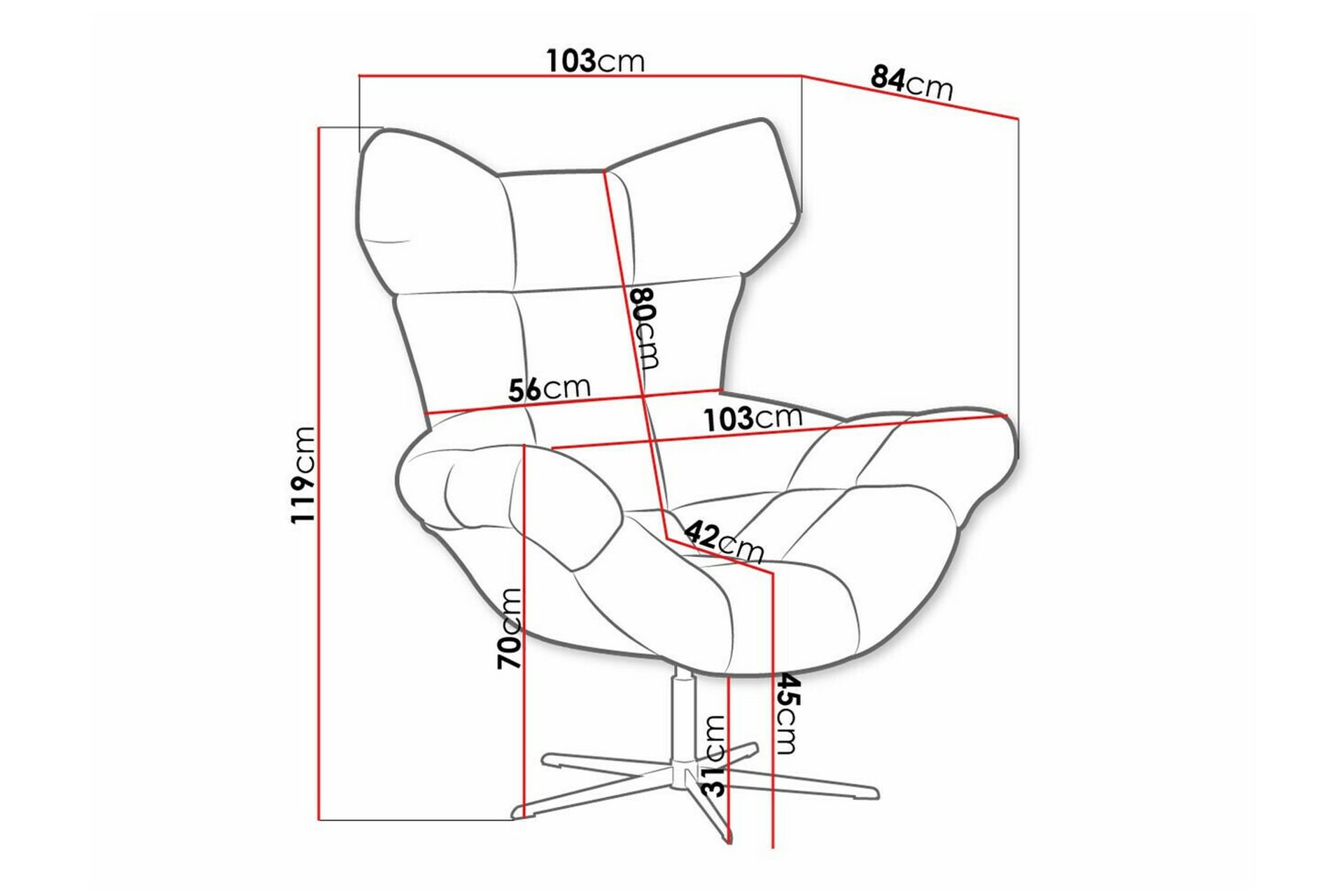 Nojatuoli Rathkeale - Vihreä - Huonekalut - Tuoli & nojatuoli - Nojatuoli & lepotuoli