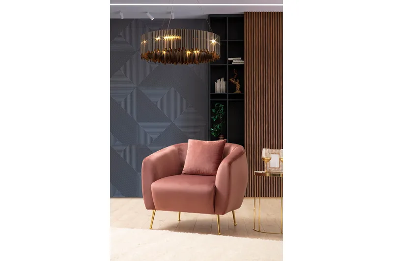 Nojatuoli Redcliffe - Vaaleanpunainen - Huonekalut - Tuoli & nojatuoli - Nojatuoli & lepotuoli