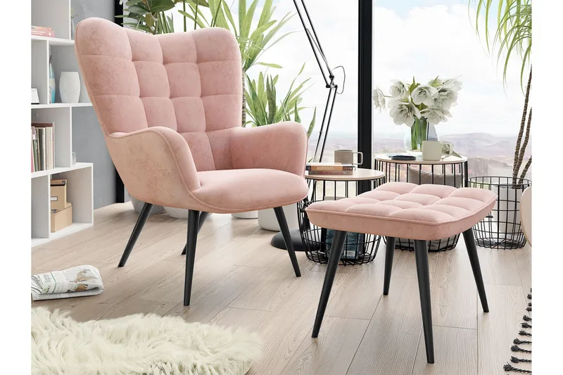 Nojatuoli - Roosa - Huonekalut - Tuoli & nojatuoli - Nojatuoli & lepotuoli