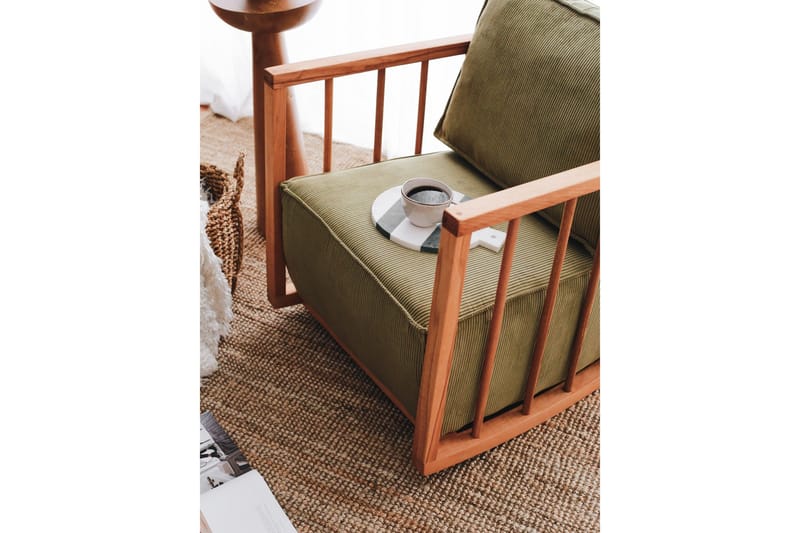 Nojatuoli Sallanan - Khaki - Huonekalut - Tuoli & nojatuoli - Pyörivät tuolit & keinutuoli