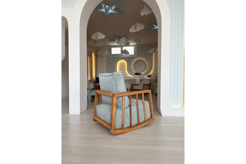 Nojatuoli Sallanan - Sininen - Huonekalut - Tuoli & nojatuoli - Pyörivät tuolit & keinutuoli