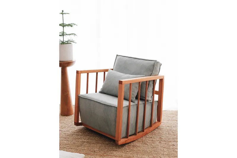 Nojatuoli Sallanan - Sininen - Huonekalut - Tuoli & nojatuoli - Pyörivät tuolit & keinutuoli