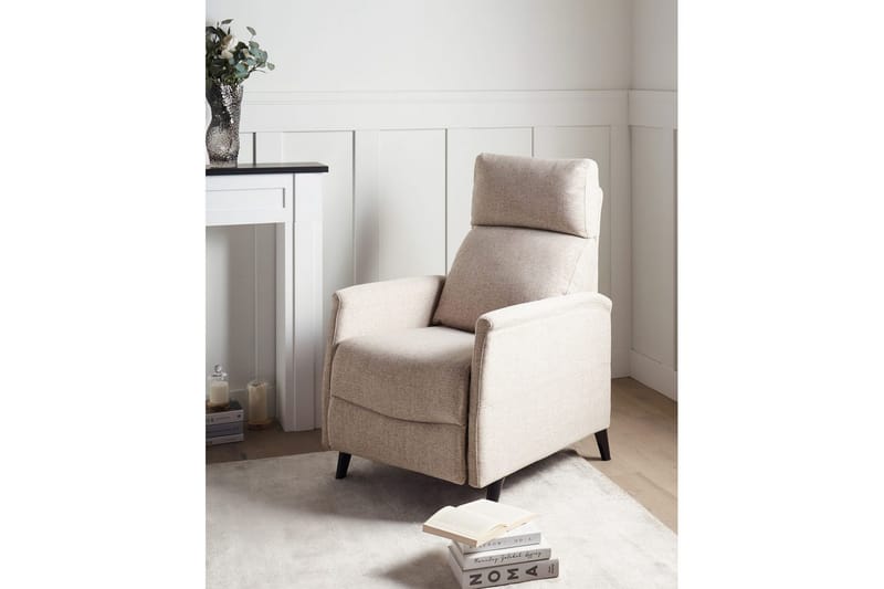 Nojatuoli Selvik Beige/musta - Beige/musta - Huonekalut - Tuoli & nojatuoli - Nojatuoli & lepotuoli - Makuutuoli & divaanituoli