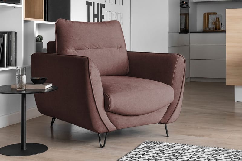 Nojatuoli Swentzel - Ruskea - Huonekalut - Tuoli & nojatuoli - Nojatuoli & lepotuoli