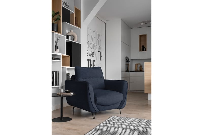 Nojatuoli Swentzel - Sininen - Huonekalut - Tuoli & nojatuoli - Nojatuoli & lepotuoli