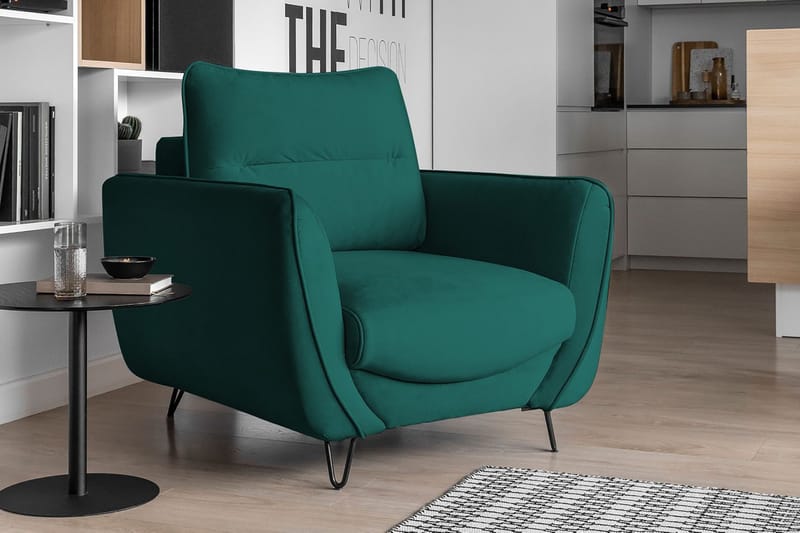 Nojatuoli Swentzel - Turkoosi - Huonekalut - Tuoli & nojatuoli - Nojatuoli & lepotuoli