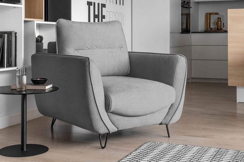 Nojatuoli Swentzel - Vaaleanharmaa - Huonekalut - Tuoli & nojatuoli - Nojatuoli & lepotuoli